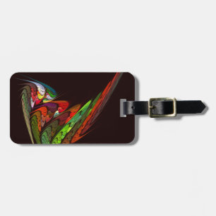 Etiqueta De Bagagem Chameleon Abstrato Art Address