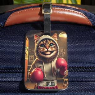 Etiqueta De Bagagem "Champ Boxing? - Gato com cravo-da-índia