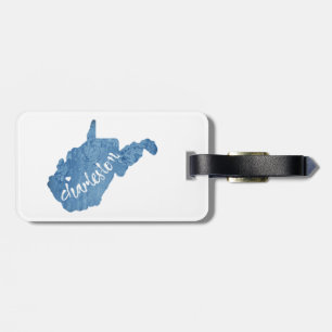 Etiqueta De Bagagem Charleston West Virginia Wood Grain
