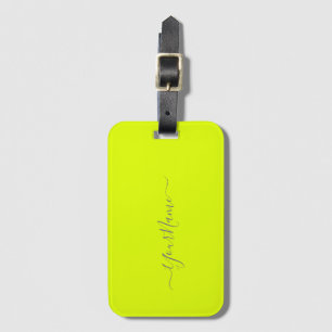 Etiqueta De Bagagem chartreuse amarelo - adicionar nome