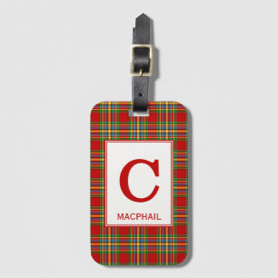 Etiqueta De Bagagem Chattan Tartan - Padrão Colorido de Xadrezes Esco