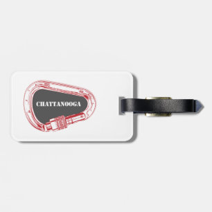 Etiqueta De Bagagem Chattanooga Subindo Carabiner