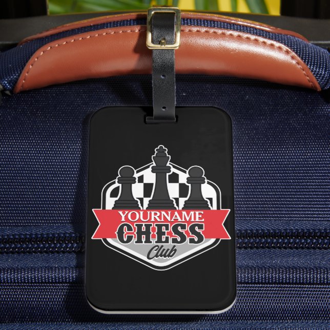 Etiqueta De Bagagem Checkmate do Chess Player do NOME Personalizado (Frente Insitu 2)