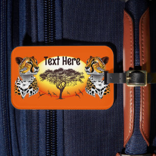 Etiqueta De Bagagem Cheetah African Feline Wild Animal