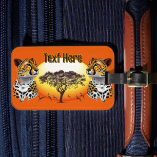Etiqueta De Bagagem Cheetah African Feline Wild Animal