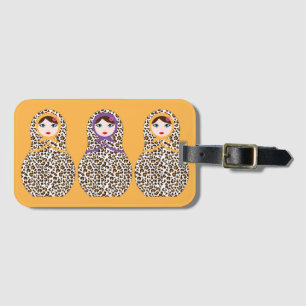 Etiqueta De Bagagem Cheetah Impressão Matryoshka Tag