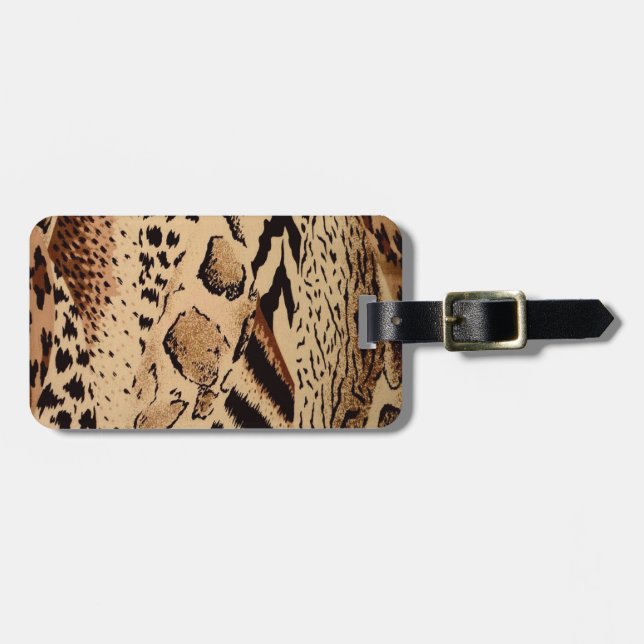 Etiqueta De Bagagem Cheetah Pattern (Frente Horizontal)