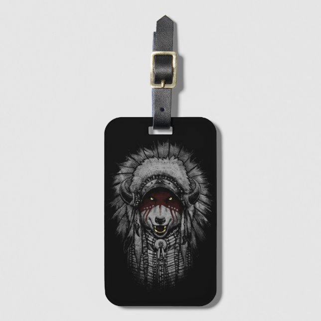 Etiqueta De Bagagem Chefe Wolf (Frente Vertical)