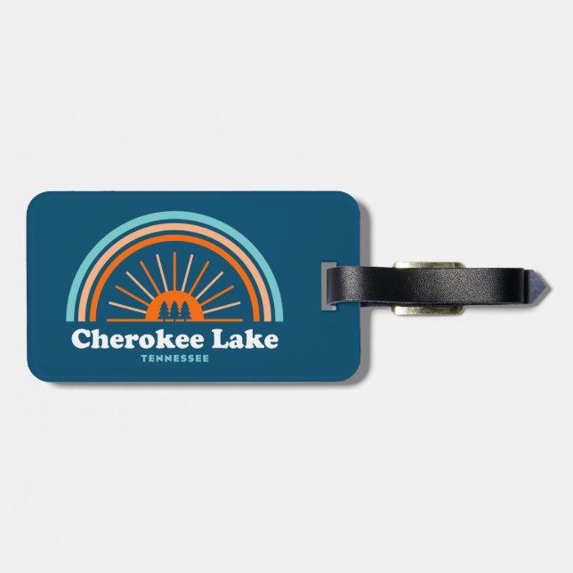 Etiqueta De Bagagem Cherokee Lake Tennessee Rainbow (Traseira Horizontal)