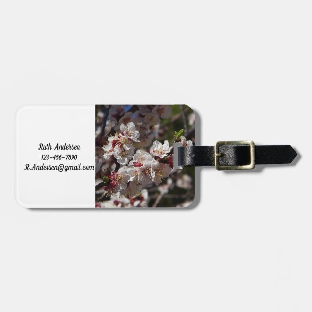 Etiqueta De Bagagem Cherry Blossoms (Frente Horizontal)