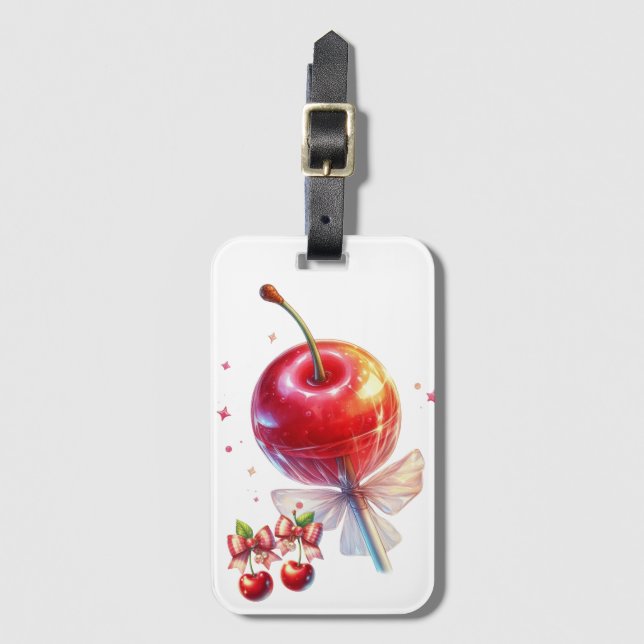 Etiqueta De Bagagem Cherry Pop (Frente Vertical)