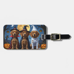 Etiqueta De Bagagem Chesapeake Bay Terrier Pumpkin Halloween Engraçado