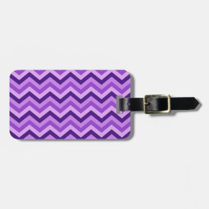Etiqueta De Bagagem Chevron roxo