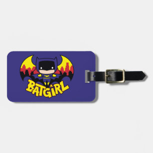 Etiqueta De Bagagem Chibi Batgirl Com Skyline & Logo Gotham