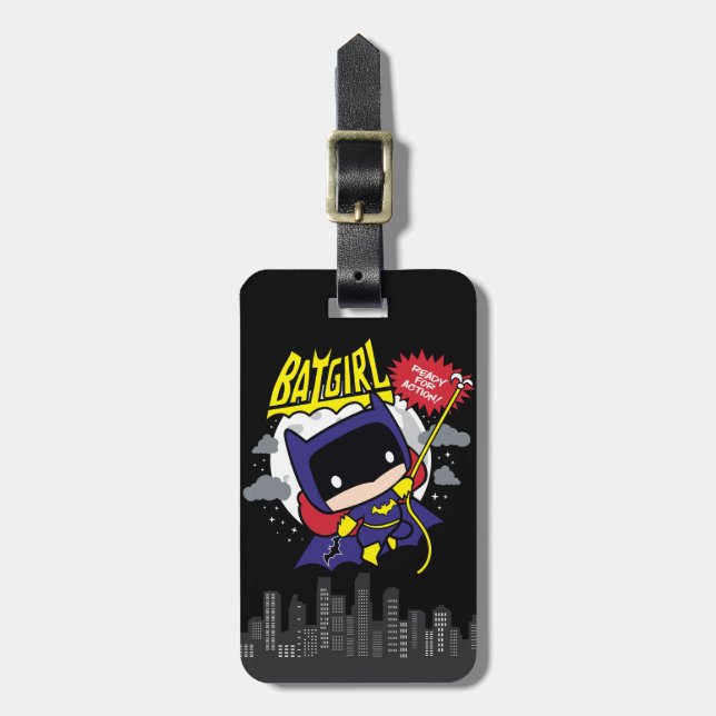 Etiqueta De Bagagem Chibi Batgirl Pronto Para Ação (Frente Vertical)