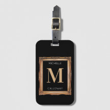 Chic Black & Dourado Monograma