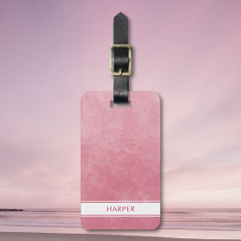 Etiqueta De Bagagem Chic Blush Pink Watercolor Lavar Feminina Moderna