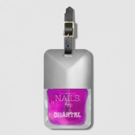 Etiqueta De Bagagem Chic cor-de-rosa com nádegas moderno de tendência