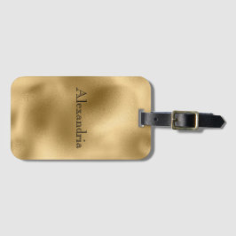 Etiqueta De Bagagem Chic Dourado