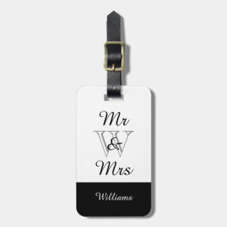 Etiqueta De Bagagem CHIC LUGAGAGE TAG_"Mr & Mrs" BLACK/WHITE