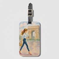 Chic Paris Girl by Arc de Triomphe