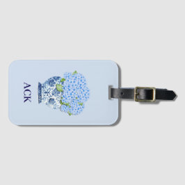 Etiqueta De Bagagem Chinoiserie Nantucket Blue Hydrangeas Luggage Tag