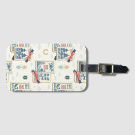 Etiqueta De Bagagem Chinoiserie Personalizado Grandmillennial Mahjong