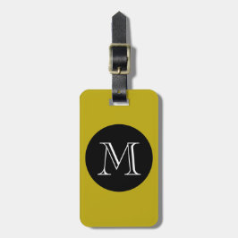 ETIQUETA DE BAGAGEM CHIQUE LUGGAGE/BAG TAG_191 YELLOW/BLACK/MONOGRAM