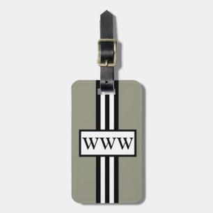 ETIQUETA DE BAGAGEM CHIQUE LUGGAGE/GIFT TAG_607 TAUPE/WHITE/BLACK