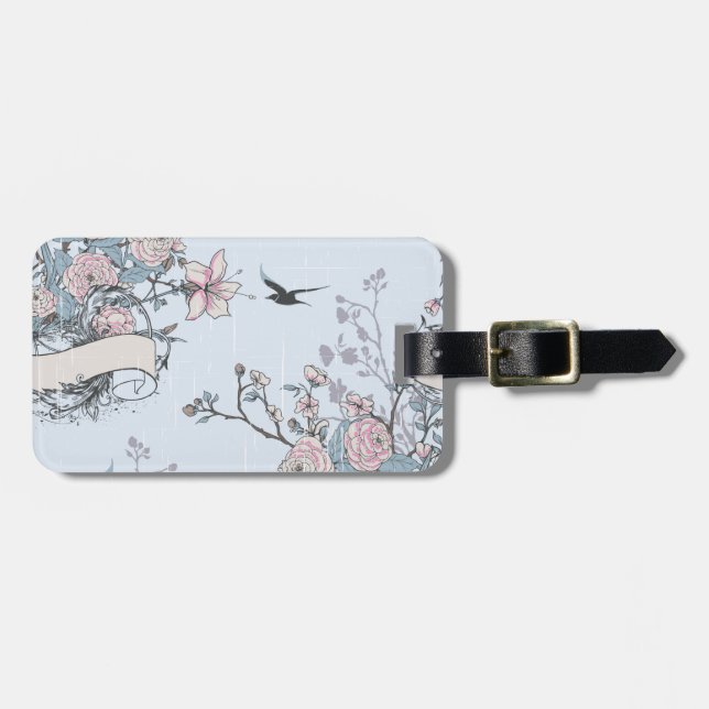 Etiqueta De Bagagem chique pastel (Frente Horizontal)
