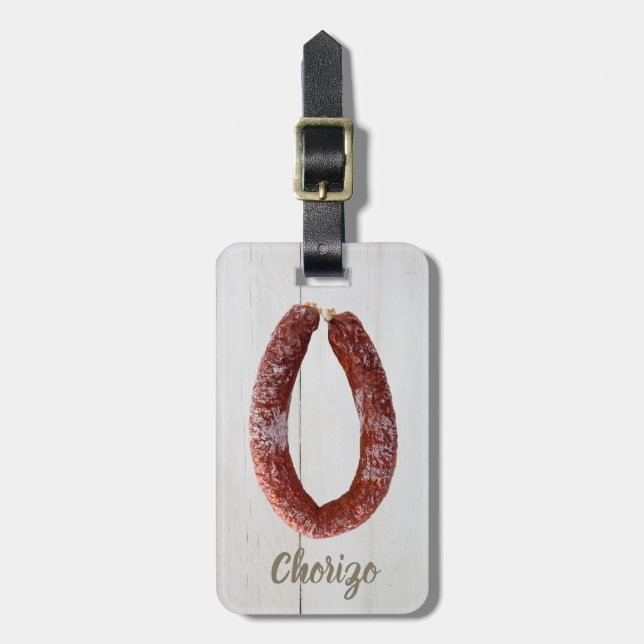 Etiqueta De Bagagem Chorizo Sausage (Frente Vertical)