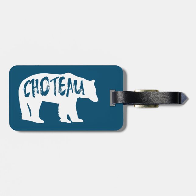Etiqueta De Bagagem Choteau Montana Bear (Traseira Horizontal)