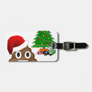 Etiqueta De Bagagem christmas poo emoji