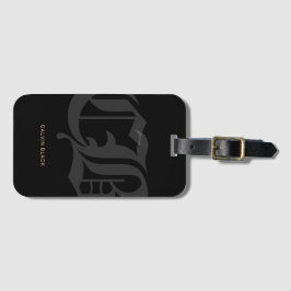 Etiqueta De Bagagem Chrome Hearts Inspirado Moderno Minimalista Preto