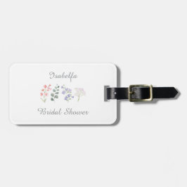 Etiqueta De Bagagem Chuva de Noiva Aquarela Flor Silvestre Boho