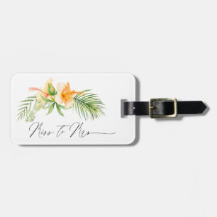 Etiqueta De Bagagem Chuveiro de Noiva Tropical Personalizado Miss to M