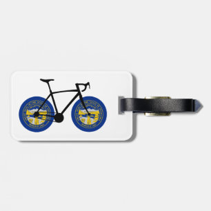 Etiqueta De Bagagem Ciclismo de Sinalizador de Nebraska