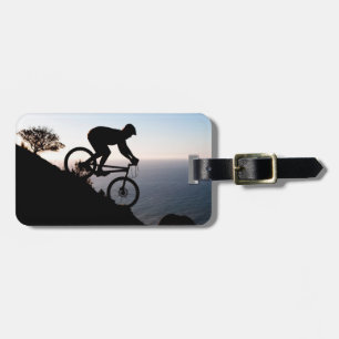 Etiqueta De Bagagem Ciclista de Mountain Bike. Lions Head, Cidade do C