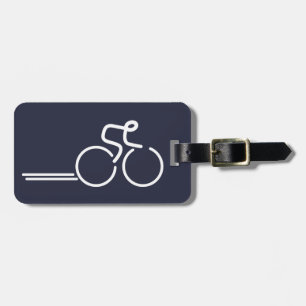 Etiqueta De Bagagem Ciclistas que dão um ciclo o Tag gráfico da