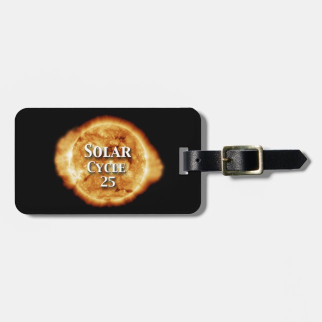 Etiqueta De Bagagem Ciclo solar 25 Sol ativo (Frente Horizontal)