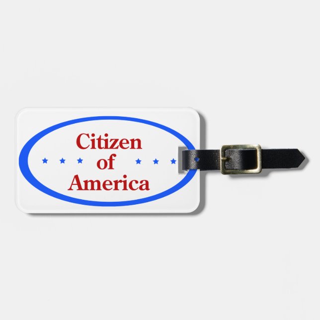 Etiqueta De Bagagem Cidadão da América  (Frente Horizontal)