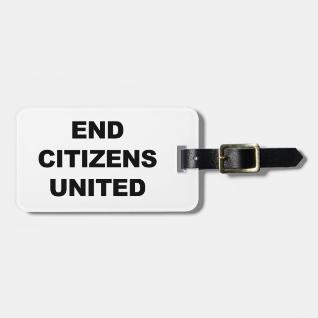 Etiqueta De Bagagem Cidadãos Finais Unidos (Frente Horizontal)