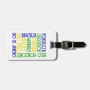 Etiqueta De Bagagem Cidade do Brasil Nomes Rio de Janeiro São Paulo