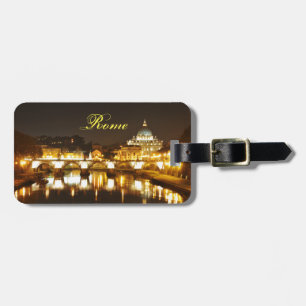 Etiqueta De Bagagem Cidade do Vaticano, Roma, Italia na noite