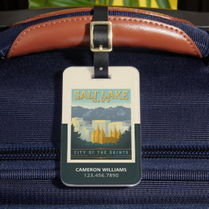 Etiqueta De Bagagem Cidade dos Santos Salt Lake City, Utah