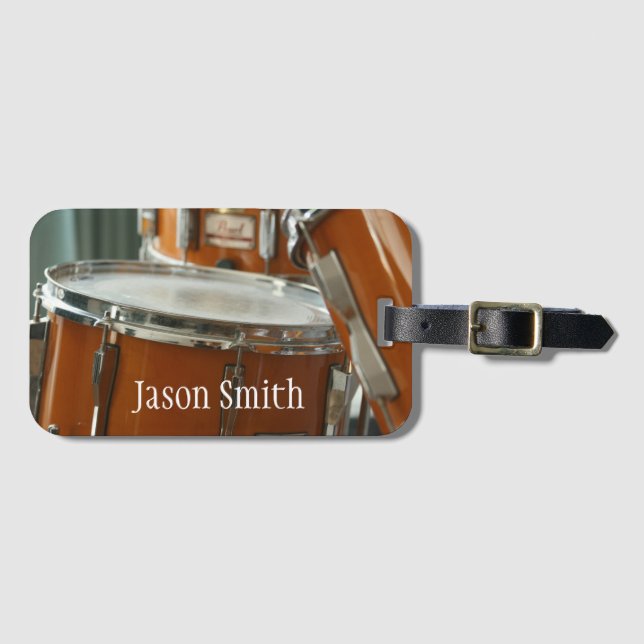 Etiqueta De Bagagem Cilindros e caixa conhecida do instrumento de (Frente Horizontal)