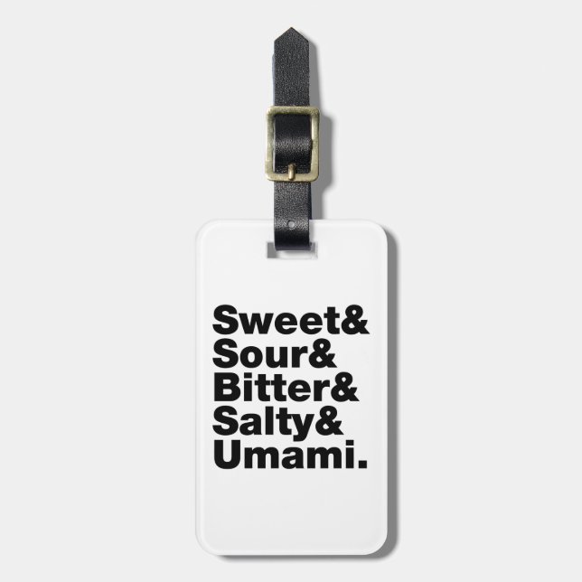 Etiqueta De Bagagem Cinco gostos básicos (Frente Vertical)