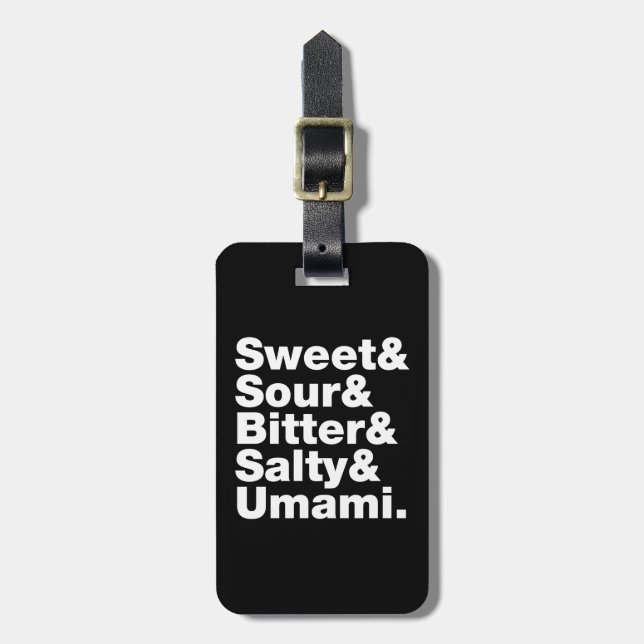 Etiqueta De Bagagem Cinco gostos básicos (Frente Vertical)