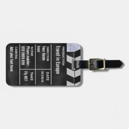 Etiqueta De Bagagem cinema do clapperboard