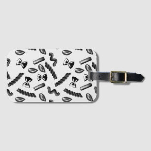 Etiqueta De Bagagem Cinza da Diversidade de Massas Comidas Itália